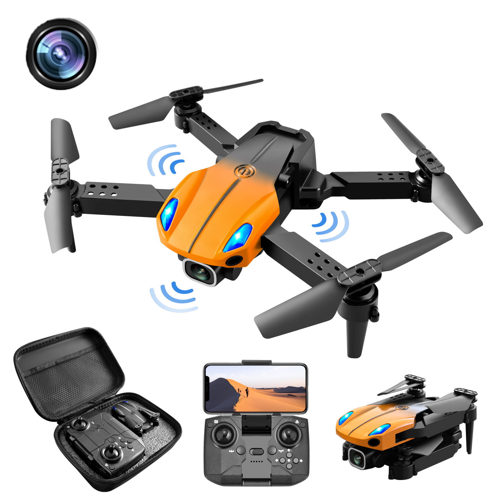 Mini Drone Helicopter Camera Wifi Hd Professional Selfie Mini Toys VR Glasses