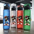thumbnail image 3 of Botella de agua Sonic The Hedgehog de 560 ml para niños, de plástico, de gran capacidad, portátil, color negro, azul, rojo y verde, 3 of 5
