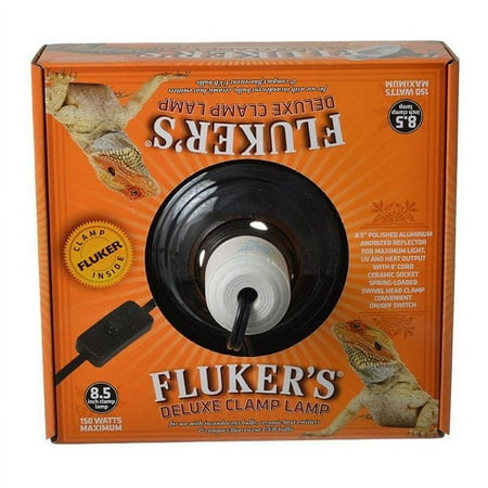 Flukers Clamp Lamp with Switch 150 Watt (8.5" Diameter)