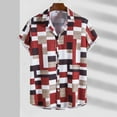 thumbnail image 2 of Chemise Homme Col Rabattu Classique Imprimé Géométrique Numérique Chemise Homme, 2 of 5