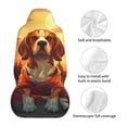 thumbnail image 5 of Honeii Sunset Meditating Dog Print Car Seat Covers 2 Pieces, Full Set Universal Seat Covers for Cars, Waterproof Auto Seat Protectors, 5 of 7