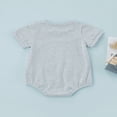 thumbnail image 4 of Infant Baby Independence Day Romper  Stripe Star USA Printed Short Sleeve Triangle Bodysuit, 4 of 8