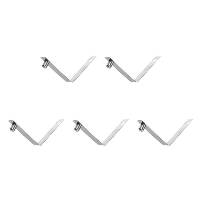 Unique Bargains 5pcs Single Button Kayak Paddle Snap Spring Clip 50mmx5.75mm V Shaped Solid Lift Telescopic Locking Pole Clips