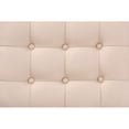 thumbnail image 5 of Baxton Studio Hedia Contemporary Glam and Luxe Beige Fabric Upholstered and Silver Finished Wood Ottoman, 5 of 7
