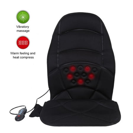 Car /Home Massager Cushion, 8 Mode 3 Intensity Neck Back Lumbar Full Body Vibration Heated Electric Massager Massager Chair Seat Cushion