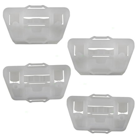 Window Regulator Guide - 4 Piece Set of Driver and Passenger Front Power Window Lift Regulator Glass Guide Clips Replacement for Ford Jaguar Lincoln