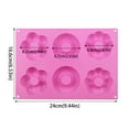 thumbnail image 4 of Huayishang Silicone Molds Baking Mold 6 Flower-Shaped Donut Silicone Cake Mold Diy Production Food Grade Recyclable, Kitchen Essentials Clearance Sale Pink, 4 of 9