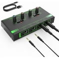 thumbnail image 1 of 6 Channels Headphone Amplifier with Independent Volume Control, Compact Mini Earphone Splitter, Stereo/Mono Switch, Compatible with 1/4" & 1/8" TS/TRS for Studio & Stage, 1 of 10