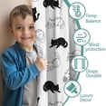 thumbnail image 3 of Blackout Kids Curtains,Sleeping Cat White Pattern Children's Insulated Curtains Set Of 2,Bedroom Essentials,Toddler Room Decor 42"x54", 3 of 5