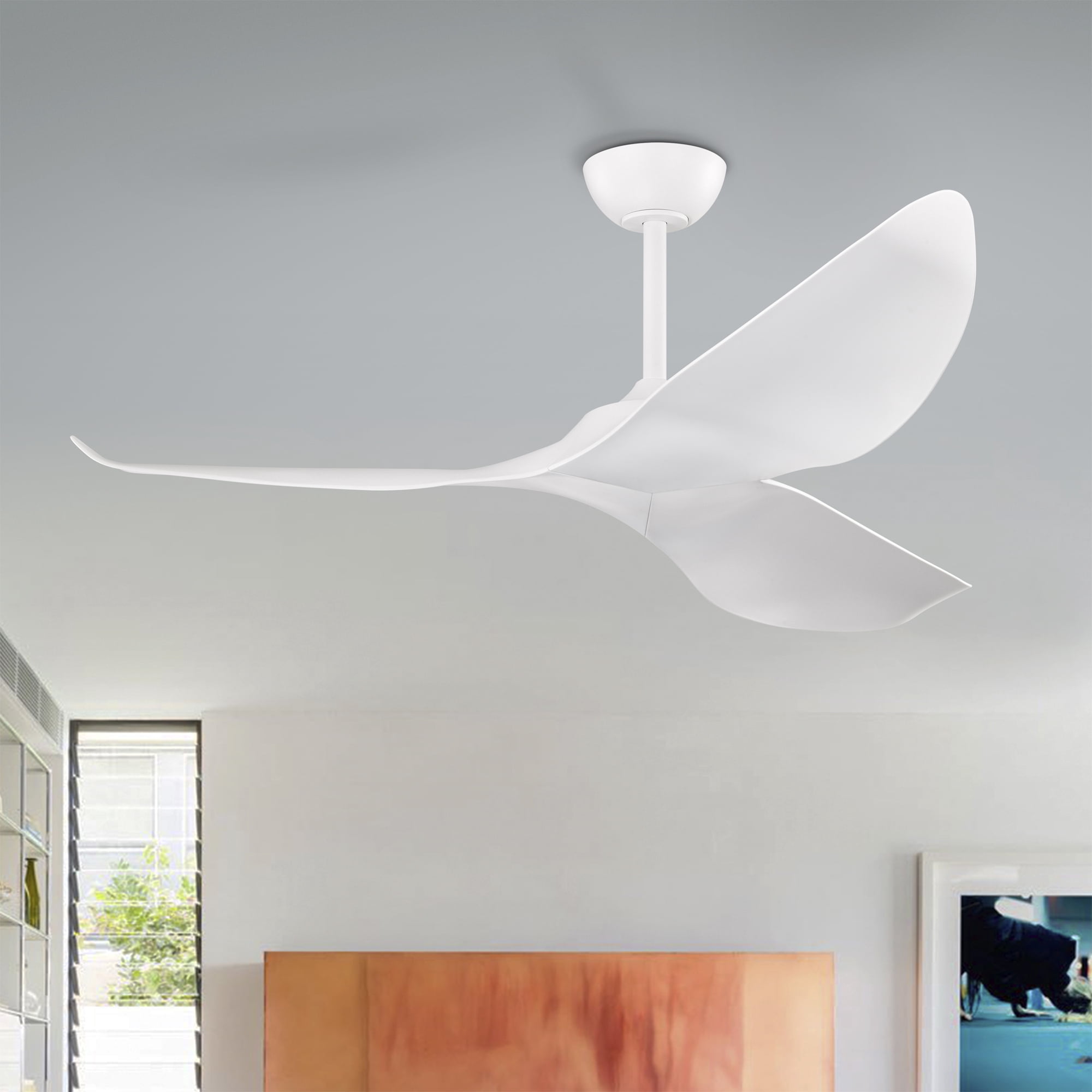 Duncan 52 in. Indoor White Finish Ceiling Fan with Light Kit