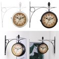 thumbnail image 3 of Wrought Iron Wall Clock Garden Decoration 5 Inch White/Black, 3 of 11