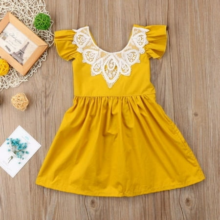 

Cute Toddler Kid Baby Girls Lace Clothes Cotton Party Prom Princess Tutu Dress B