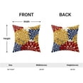 thumbnail image 4 of Mustard Yellow Red Navy Blue Pillow Covers 20x20 Inch Set of 2 Dahlia Floral Decor Throw Pillows Summer Modern Geometry Flower Outdoor Decorative Cushion Cases for Sofa Couch Bed Decorations, 4 of 6