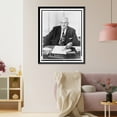 thumbnail image 3 of Historic Framed Print, [Rep. Usher L. Burdick, half-length portrait, seated at desk, facing slightly left], 17-7/8" x 21-7/8", 3 of 9