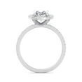 thumbnail image 3 of Maui - Moissanite Oval Cut Lab Diamond Halo Engagement Ring With PavÃ© Band, 3 of 3
