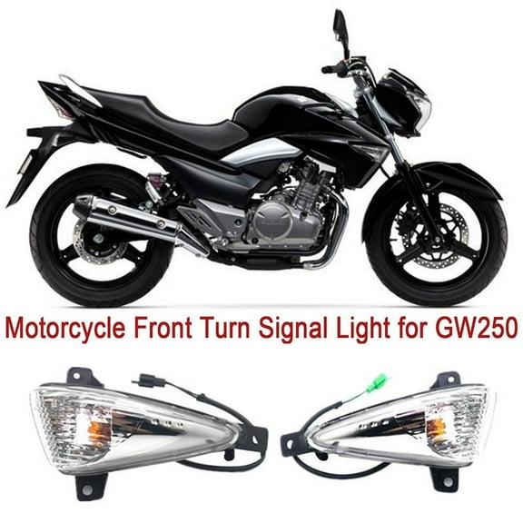 Motorcycle Front Light Side Turn Signal Indicator Lamp for GW250 Inazuma,2 * Front Light,Transparent