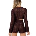 thumbnail image 5 of Txlixc Traje de 2 piezas para mujeres con mangas tejidas con cuello redondo hueco Txlixc moda, 5 of 5