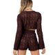 thumbnail image 5 of Txlixc Traje de 2 piezas para mujeres con mangas tejidas con cuello redondo hueco Txlixc moda, 5 of 5
