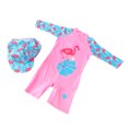thumbnail image 1 of Traje De Baño De Una Pieza Para Niños, Lindo Cierre De Cremallera En La Espalda, Deportes Acuáticos, Traje De Baño Para Niñas, Manga Larga, Elástico Con Sombrero Para La, 1 of 7