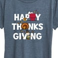 thumbnail image 3 of Peanuts - Happy Thanksgiving Icons - Women's Short Sleeve Graphic T-Shirt, 3 of 6
