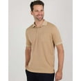 thumbnail image 2 of Real Essentials 3 Pack: Men's Ribbed CVC SS Polo Shirt With Pocket - Breathable Performance Polo (Available in Big & Tall), 2 of 6