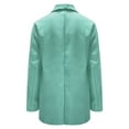 thumbnail image 2 of Baqcunre Winter Coats For Women Ladies' Solid Color Casual Long Sleeve Front Office Jacket With Pocket Tops For Women 2023 Blazers For Women Mint Green L, 2 of 8