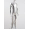 thumbnail image 3 of Miutii Girls Long Sleeves Gymnastics Leotard Unitard Jumpsuit One Piece Fitness Athletic Dance Costume Silver 12, 3 of 7