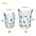 thumbnail image 4 of Uemuo Turtles And Seahorses Pattern Circular Laundry Hamper Basket with handles,Collapsible laundry basket,Large capacity laundry hamper,Laundry Organizer-, 4 of 8