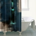 thumbnail image 2 of Ensemble de Rideau de Douche avec Doublure à Boutons-Pression, Style Peinture Multicolore Bleu (5) Rideaux de Douche Doublure de Douche Réutilisable, Rideaux de Salle de Bain Simples en Polyester, 72x72 Pouces, 2 of 4