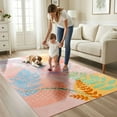 thumbnail image 6 of Ultrug Boho Vintage Rugs Non Slip Area Rug Soft Carpet for Living Room Bedroom Home Decor Office,4'x6',Pink, 6 of 7