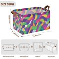 thumbnail image 7 of Yayeee Foldable Storage Basket for Shelves with Handles Set of 2 Waterproof Cloth Bins, Colorful Plaid, 7 of 7