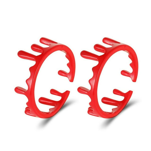 2 Pcs Artifical Red Bleed Ring Halloween Rings for Woman Bloodstained Rings Halloween Horror Personality Ring