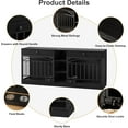 thumbnail image 6 of IdealHouse Dog Crate Furniture for 2 Dogs, Double Dog Kennel with 2 Storage Drawers & Bowls, Indoor Pet Crate TV Stand for Small/Medium Dogs, Black, 6 of 9