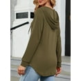 thumbnail image 4 of Amoretu Tunic Hoodies for Women Drawstring Hooded Shirts Casual, Green 2XL, 4 of 5