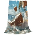 thumbnail image 2 of Balery Fresh Coconut Splash Manta de Felpa Suave y Acogedora – Cobija de Franela Aterciopelada para Cama, Lavable y Cálida para Sofá, Mascotas, Transpirable-50"x40", 2 of 7