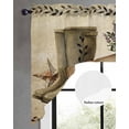 thumbnail image 2 of Vintage Farmhouse Swag Valances for Windows, Small Curtains Drapes, Retro Country Boots Flowers Leaf Book Kitchen Window Curtains Over Sink Window Treatment Valance for Bedroom/Bathroom 56"x36", 2 of 5