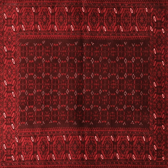Ahgly Company Indoor Square Persian Red Traditional Area Rugs, 7' Square
