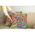 thumbnail image 2 of Ambesonne Colorful Throw Pillow Cover 2 Pack, Abstract Grunge Arrows, 24", Multicolor, 2 of 7
