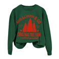 thumbnail image 4 of VBARHMQRT Sweat-Shirt Néon pour Femmes, Col Rond de Noël, Imprimé Oversize, Chapeau de Sapin de Noël, Flocon de Neige, Sweat-Shirt Sans Capuche, 4 of 4
