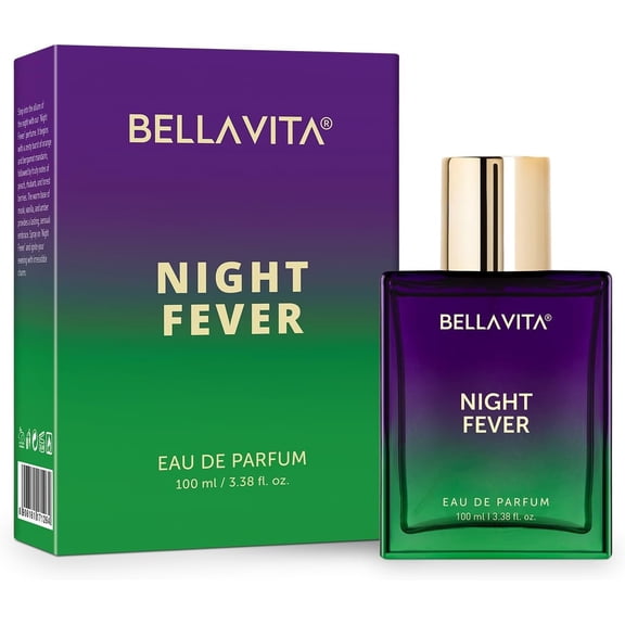 Bellavita Luxury Night Fever Eau de Parfum | 100 ml (3.4 fl.oz.) | Perfume for Men and Women | Oriental Fruity, Orange, Peach, and Musk Notes | Long Lasting Unisex Fragrance