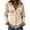 Beige, variant on Women Western Fringe Jacket 2026 Fall Lapel Collar Button down Long Sleeve Shirt Coat with Pockets Brown XXL