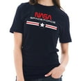 thumbnail image 3 of Plus Size NASA Space Force Stripes Designed Short Sleeve Cotton Jersey T-Shirt - Navy XL, 3 of 4