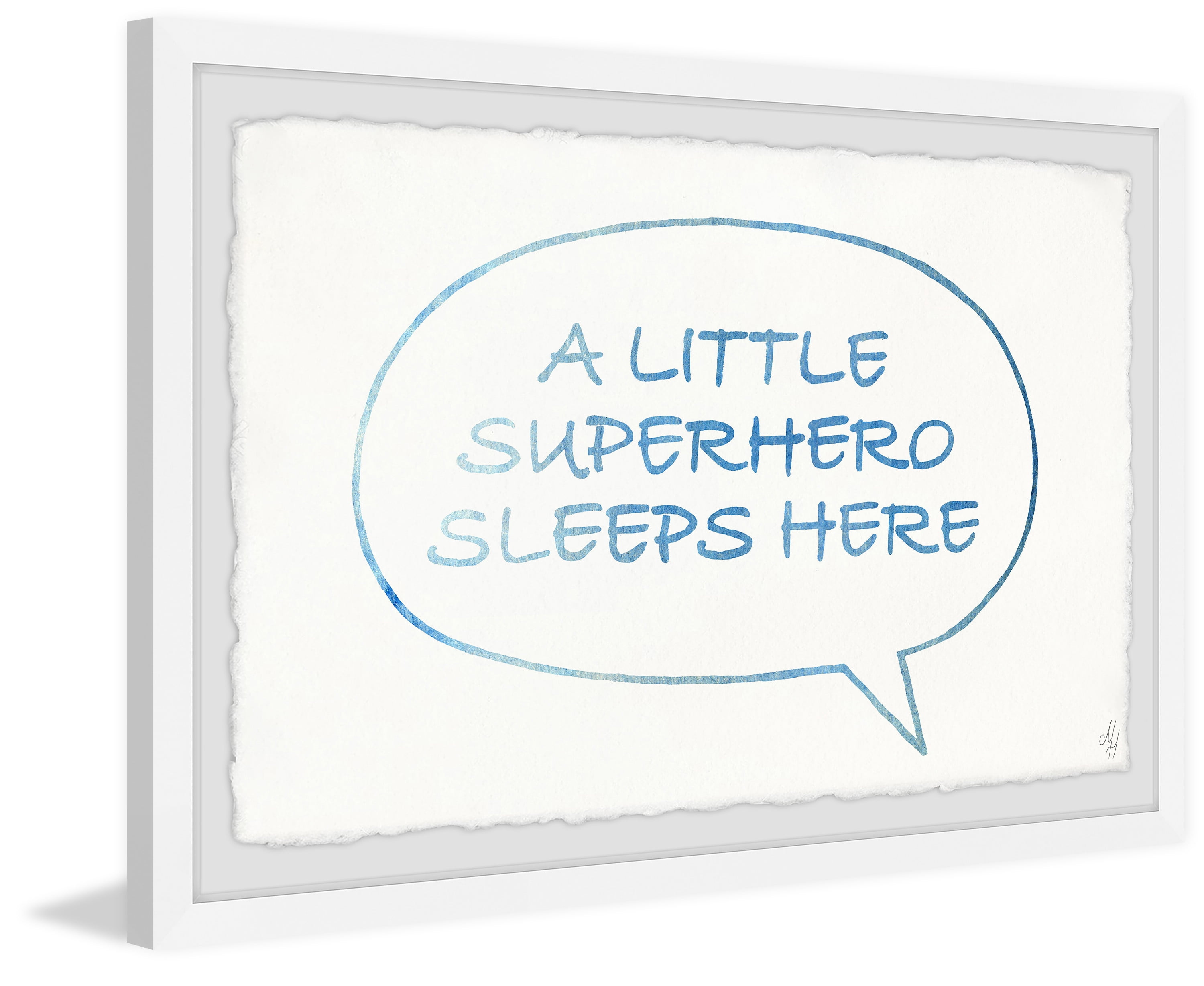Marmont Hill Superhero Sleeps Here Bubble Box Framed Wall Art