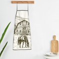 thumbnail image 5 of Fuzoiu Horses Grazing On Meadow Print Waterproof Apron, Kitchen Apron for Women Men Chef, Apron for Christmas Dinner Party Cooking Baking Crafting House Cleaning Kitchen, 5 of 7