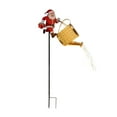 thumbnail image 2 of Christmas Claus Solar Kettle Lights, Santa Pouring Fairy Garden Lawn Decorative Outdoor Watering Can with LED String, Waterproof Decoration for Patio, Pathway, Yard, Holiday Gifts, 2 of 6