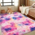 thumbnail image 2 of Socofuz 4x6ft Cute Rainbow Fluffy Rug, Soft Shaggy Carpet for Living Room Teenage Girls Boys Kids Room Princess Decor, 2 of 8