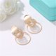 thumbnail image 4 of Fiudx Pendientes de Hilo Dorado, Diseño Hueco Único, Elegante Accesorio de Aleación para Ocasiones Especiales, Perfecto para Amantes de La Moda, Regalo Elegante para Amigos, Una Adición Moderna a Tu, 4 of 5