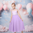 thumbnail image 3 of Sunny Fashion Girls Dress Purple Princess Party Formal Maxi Gown Pageant Wedding 14 Years, 3 of 10