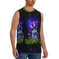 thumbnail image 2 of Disketp Butterfly Purple Bottle Flower Sleeveless Tshirts For Men, Muscle Shirts For Men Dry Fit Tank Top-Medium, 2 of 8