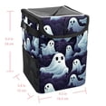 thumbnail image 5 of Ghost Foldable Car Trash Can with Lid, Leak-proof and Hanging Storage Bag - Car Garbage Can for Organization on-the-Go, 5 of 6